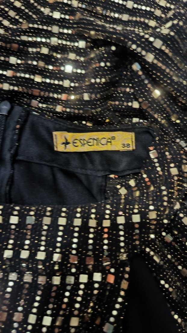 Parlak Gri Yılan Desenli Uzun Abiye Elbise - Görsel 2