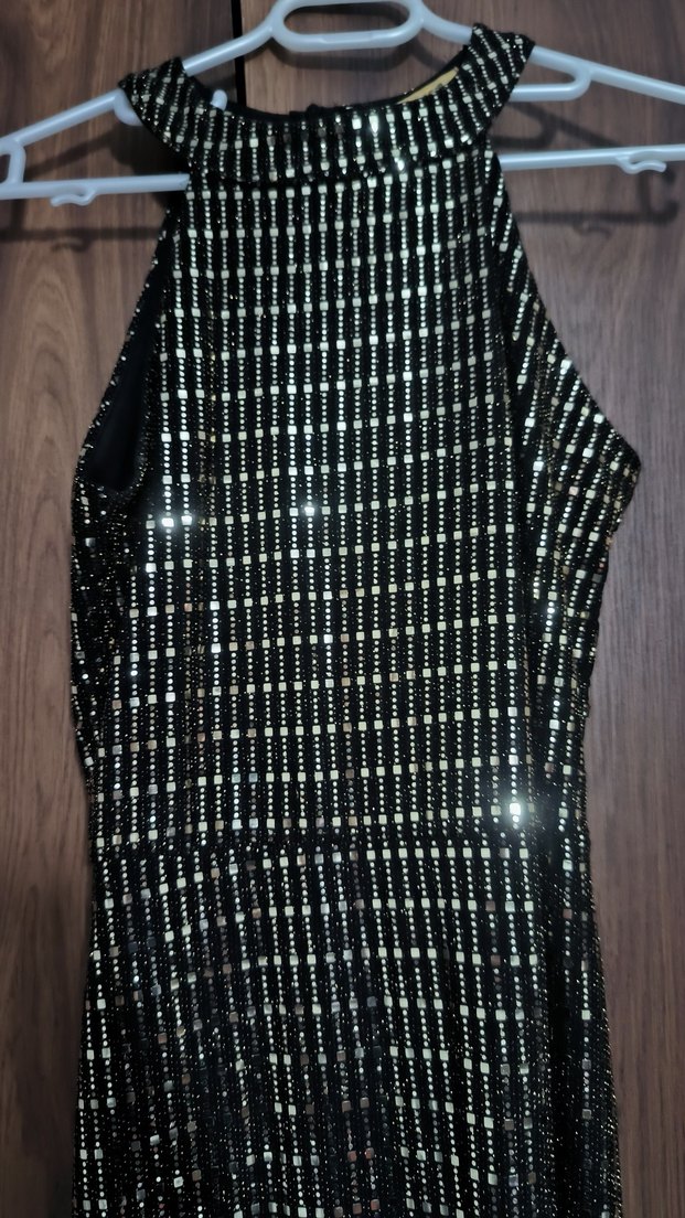 Parlak Gri Yılan Desenli Uzun Abiye Elbise - Görsel 3