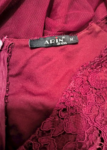 Bordo Uzun Piliseli Abiye Elbise - Görsel 2