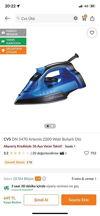 cvs ütü