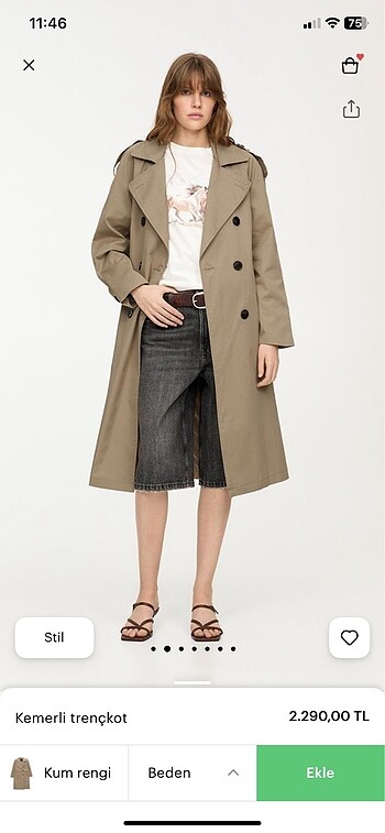 pull bear trençkot