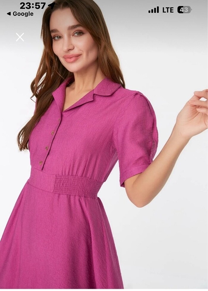 Trendyol milla fuşya elbise - Görsel 2