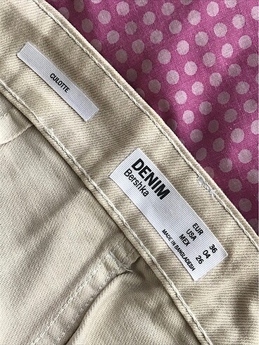 Bershka BERSHKA Denim Krem Pantolon