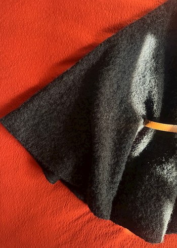 Kahverengi Yünlü panço - Görsel 4