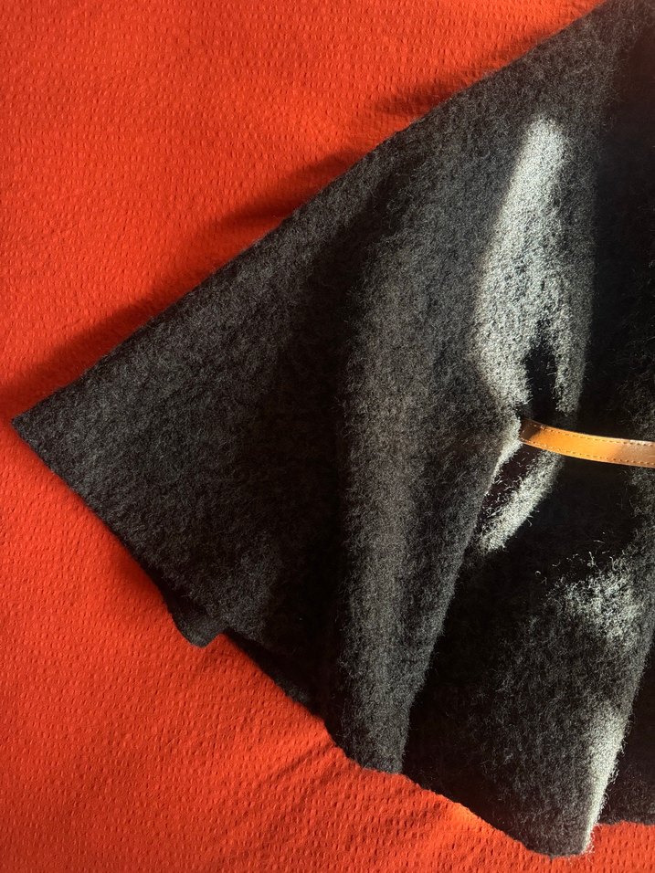 Kahverengi Yünlü panço - Görsel 4