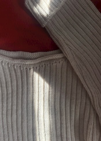 Zara krem oversize kazak - Görsel 2