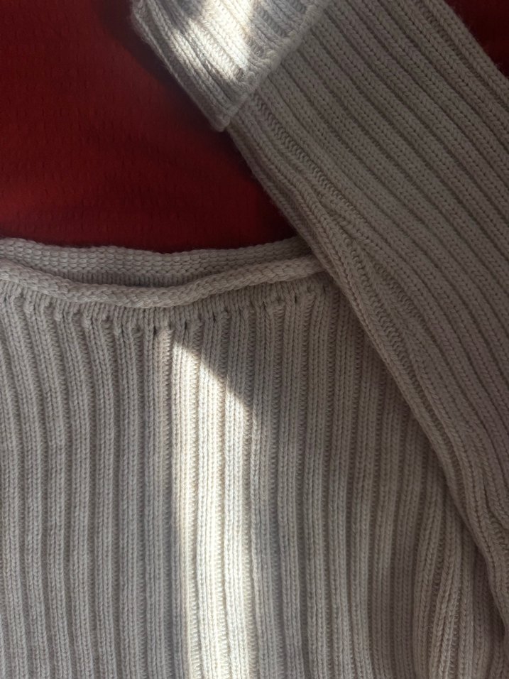 Zara krem oversize kazak - Görsel 2