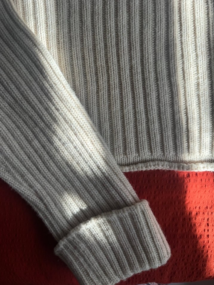 Zara krem oversize kazak - Görsel 3