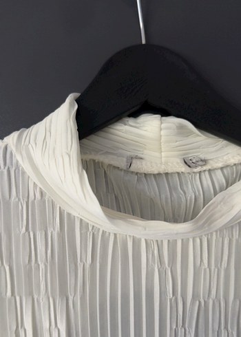 Zara Kadın Beyaz Piliseli Uzun Elbise - Görsel 5