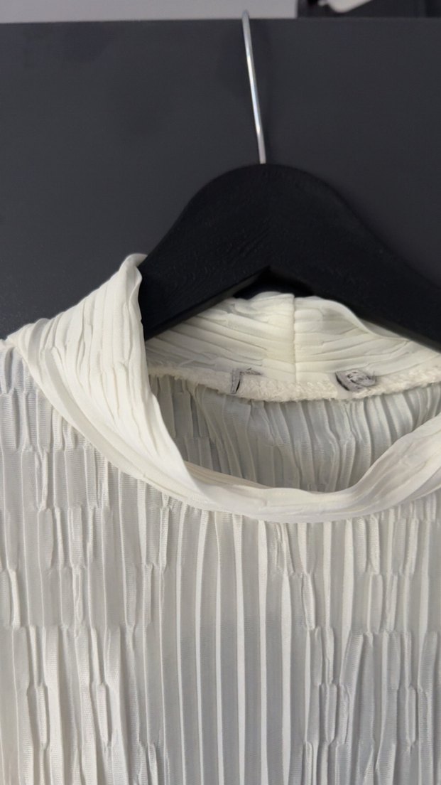 Zara Kadın Beyaz Piliseli Uzun Elbise - Görsel 5