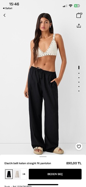 bershka keten pantolon
