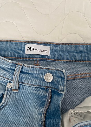 Zara Gri Mavi Rahat Kesim Kadın Kot Pantolon