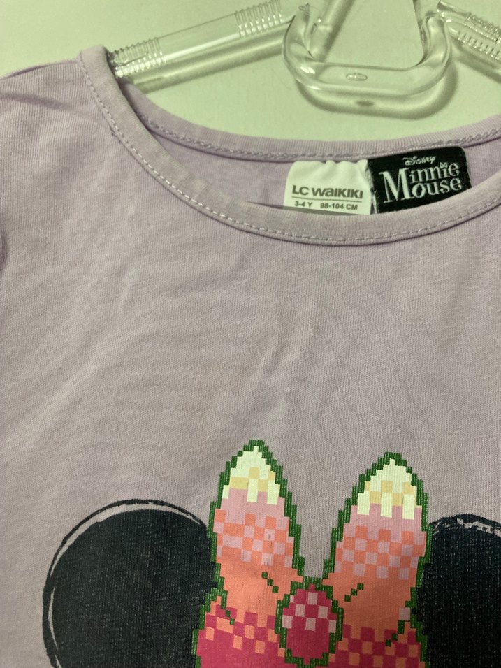 Minnie Mouse Baskılı Kız Elbise - Görsel 3