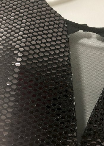 Siyah Yılan Desenli Uzun Kadın Abiye Elbise - Görsel 3