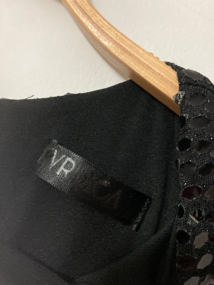 Siyah Yılan Desenli Uzun Kadın Abiye Elbise - Görsel 5