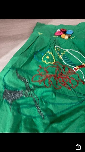 m Beden yeşil Renk Balon etek