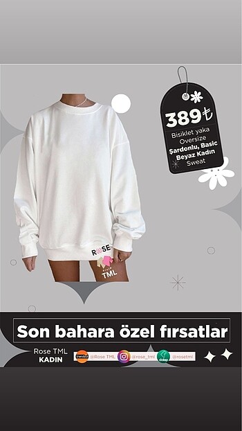 Diğer Oversize şardonlu sweatshirt