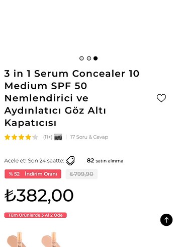 Note 3in1 Serum Kapatıcı BB Krem SPF50 Bej - Görsel 3