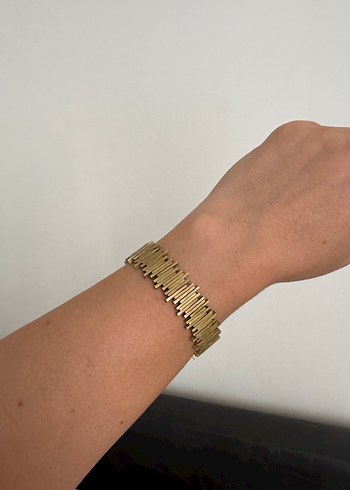 Juju heartbeat kalp ritmi altın gold renk ipli bileklik