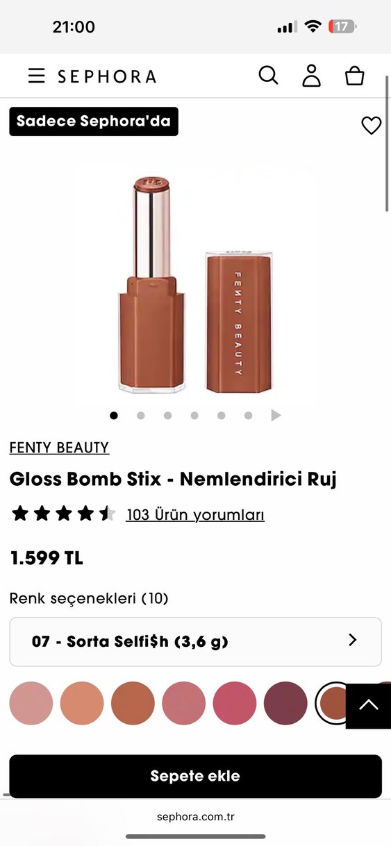 FENTY BEAUTY
Gloss Bomb Stix - Nemlendirici Ruj parlatıcı gloss - Görsel 3
