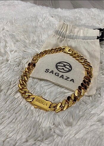 Orjinal sagaza destello altın rengi zincir model kolye gold