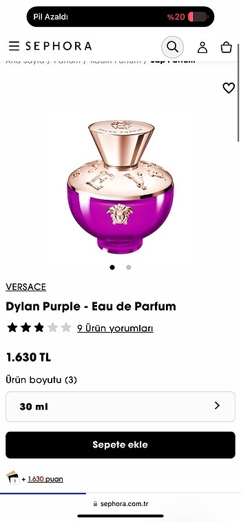  Beden VERSACE Dylan Purple - Eau de Parfum