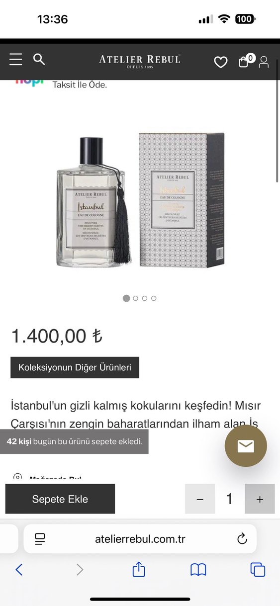 Atelier Rebul İstanbul Kolonya 250 ml - 80° - Görsel 3