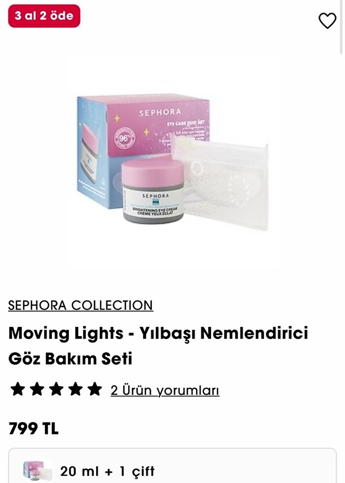 SEPHORA COLLECTION Moving Lights  Nemlendirici Göz Bakım kremi - Görsel 2