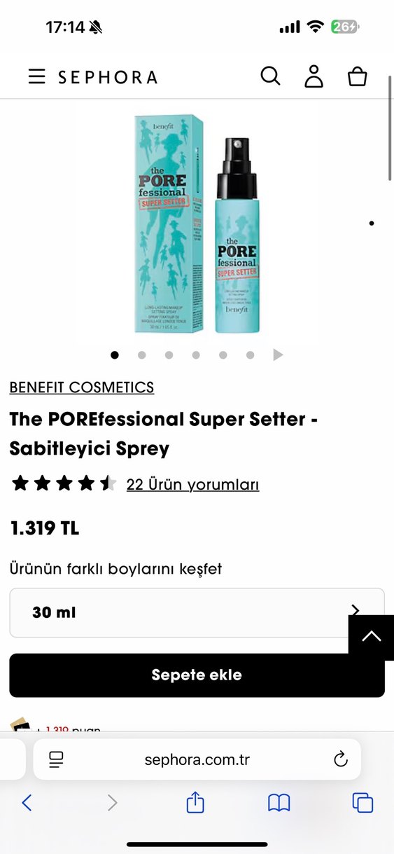 BENEFIT Mini The POREfessional Super Setter Sabitleyici Sprey - Görsel 3