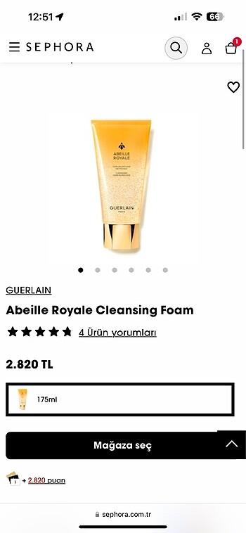  Beden GUERLAIN Abeille Royale Cleansing Foam yüz temizleme