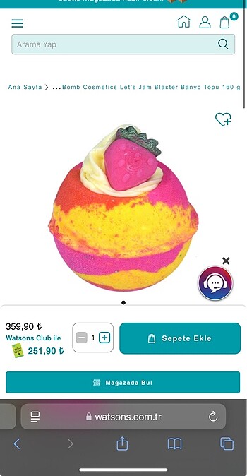 Bomb Cosmetics Let's Jam Blaster Banyo Topu 160 g