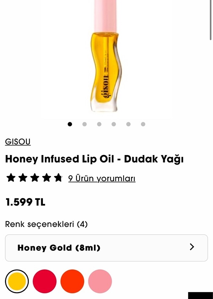 GISOU Honey Infused Lip Oil - Sarı Bal - Görsel 3