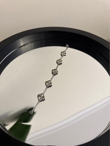 Van cleef silver yonca model çelik bileklik