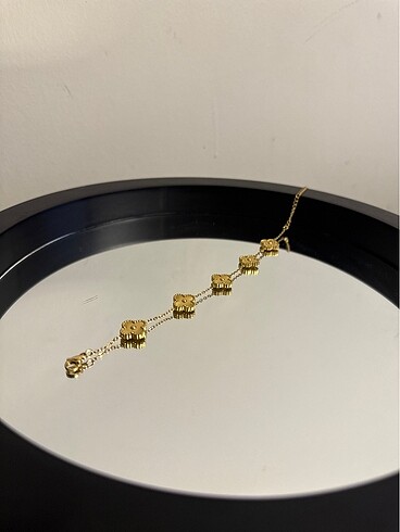 Van cleef yonca model gold çelik bileklik