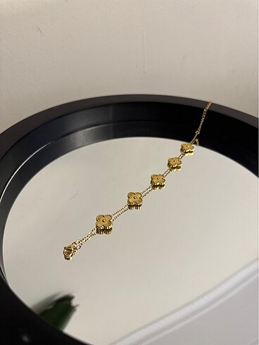 Van Cleef & Arpels Van cleef yonca model gold çelik bileklik