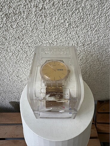 Beden altın Renk Swatch Gold New Gent Dazzing Light Unisex saat SUOK702A