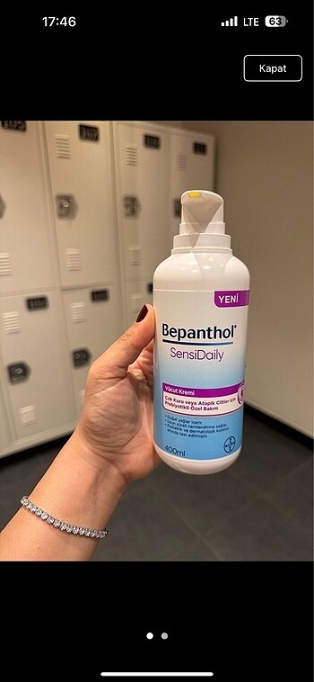 Bepanthol Sensidaily Vücut Kremi çok kuru veya atopik cilt 400 m