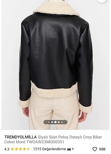 Trendyol & Milla Crop biker ceket mont