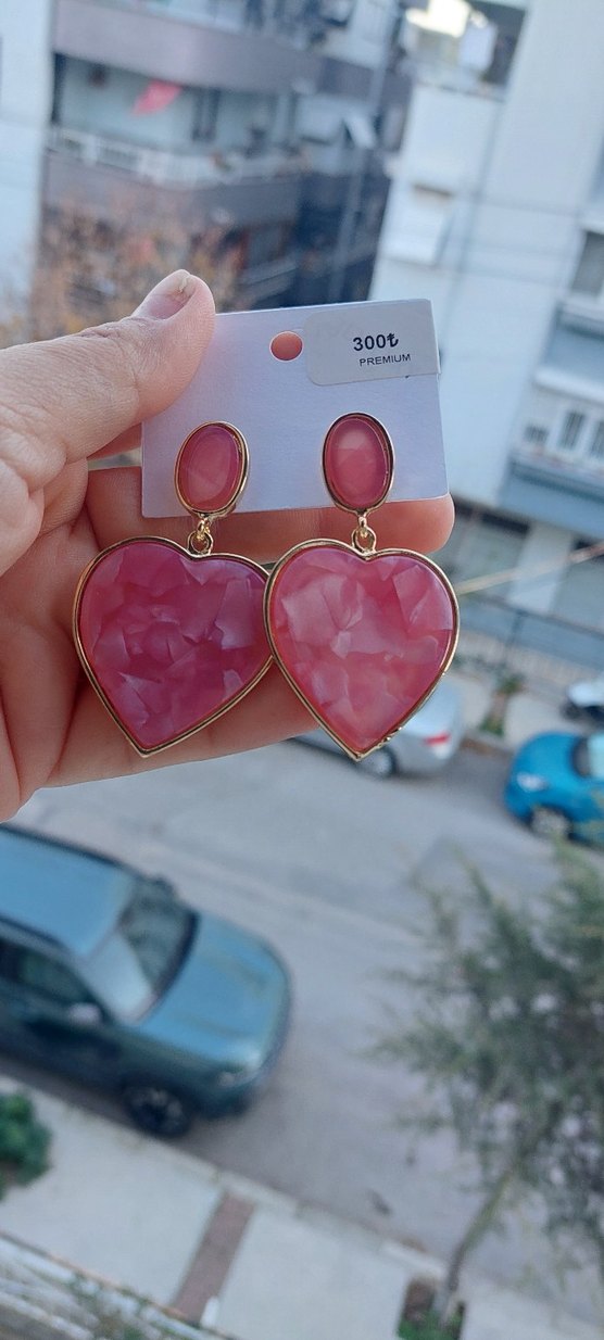 Pembe Kalp Küpe - Bohem Tarz
Yeni etiketli ürün - Görsel 2