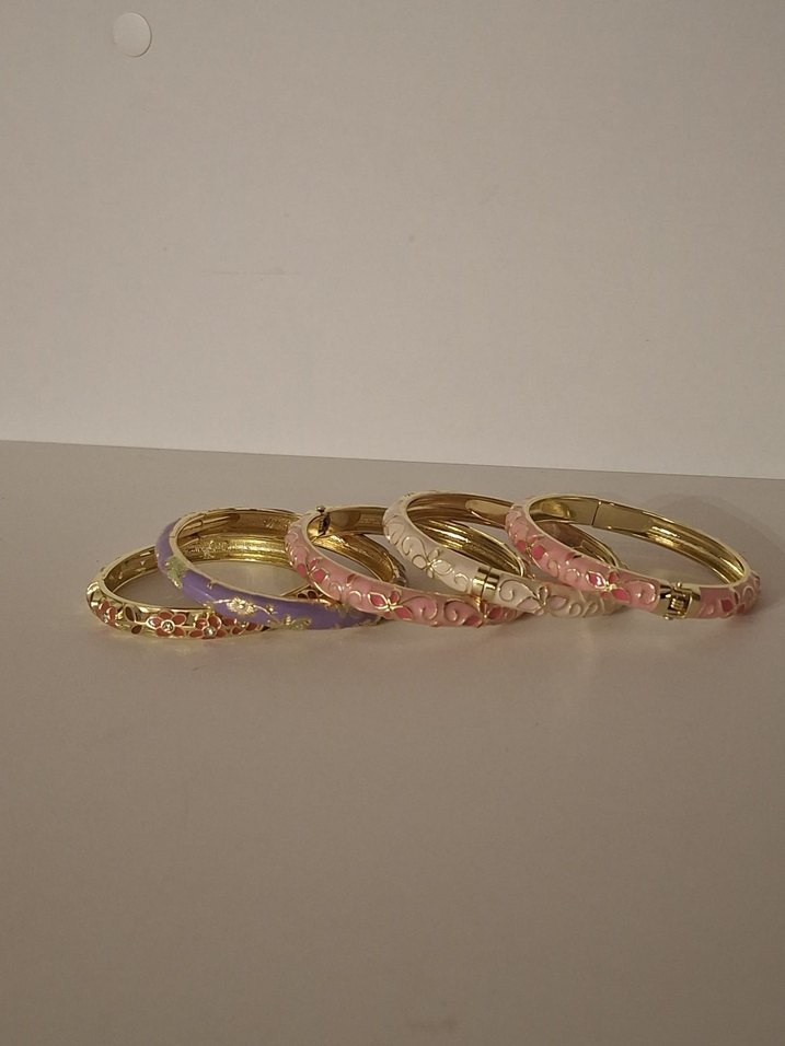 Renkli cicek desenli Boncuklu Bilezik Seti - Görsel 2