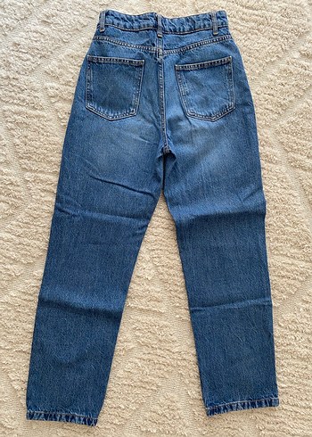 Kadın Mavi Denim Midi Boy Jean - Görsel 4