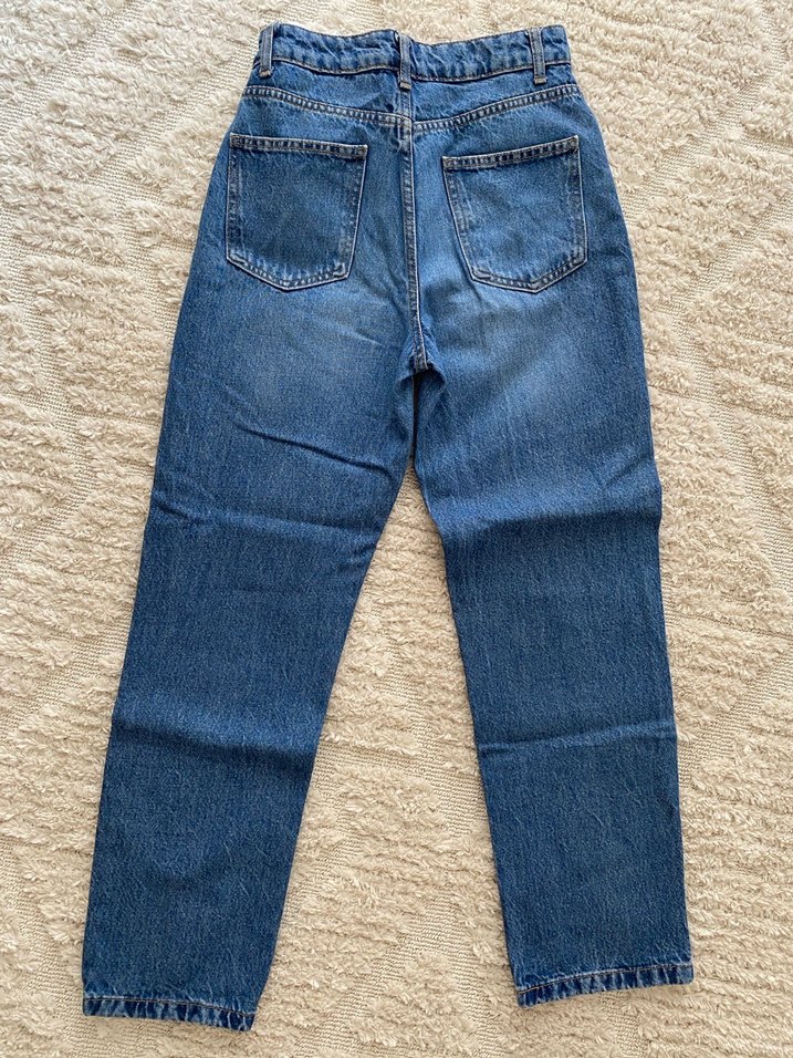Kadın Mavi Denim Midi Boy Jean - Görsel 4