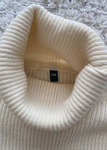 Uzun Kollu Boğazlı Çizgili Triko Kadın Kazak - Görsel 4