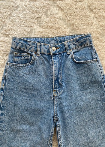 Mavi Midi Boy Kadın Denim Pantolon - Görsel 2