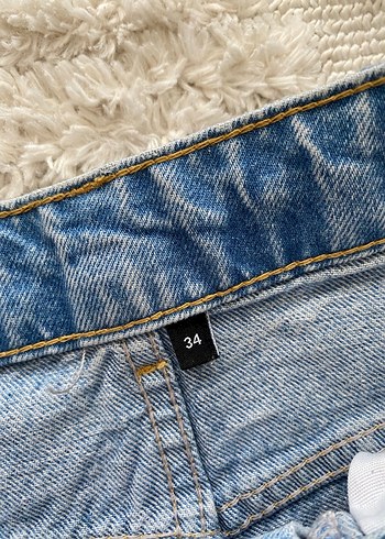 Mavi Midi Boy Kadın Denim Pantolon - Görsel 3