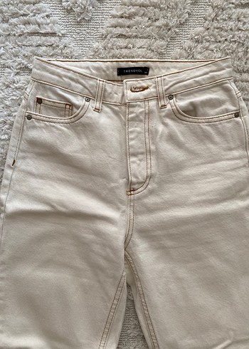 Bej Kadın Kot Pantolon - Görsel 2