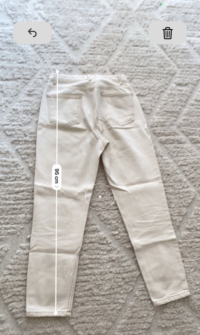 Bej Kadın Kot Pantolon - Görsel 3