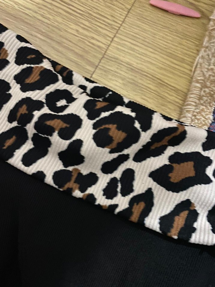 leopar Madonna yaka bluz - Görsel 2