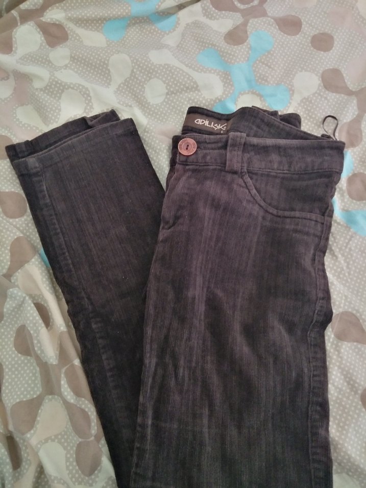 y2k düşük bel kahve kadife pantolon - Görsel 5
