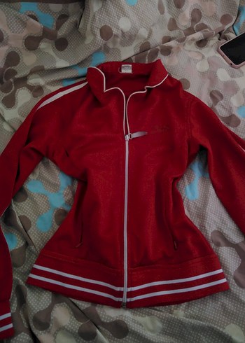 y2k kedili kırmızi ceket - Görsel 9